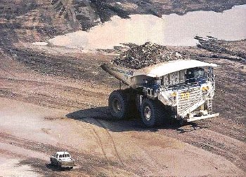 This is the average truck load of raw dirt needed in mining Rare-Earth Minerals.